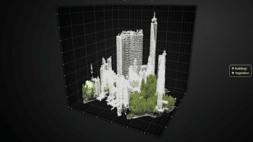 3D LiDAR Park Visualization - Example showcasing visualization of a 3D LiDAR scanned park with over million data points