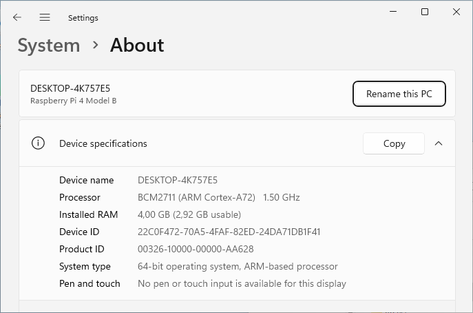 System information