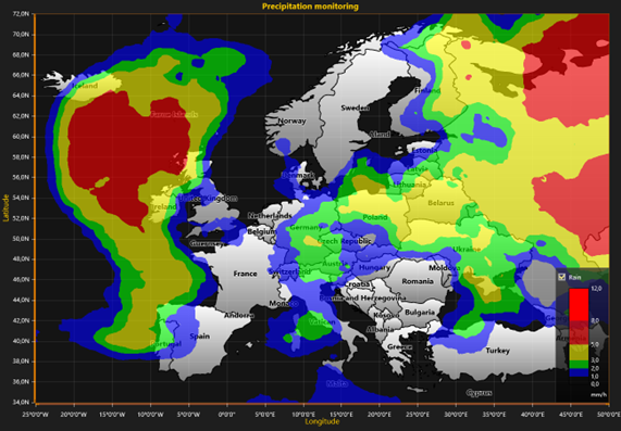 Map & Weather IntensityGrid