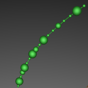 PointLineSeries3D IndividualPointSizes