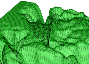 SurfaceGridSeries3D DrawWireframeThrough