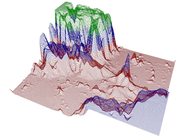 SurfaceGridSeries3D WireframePalettedByY