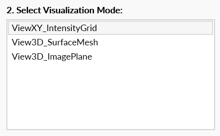 UDP Visualization modes