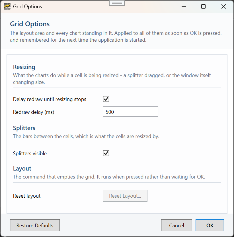 UDP Grid options