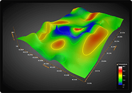 WPF 3D surface chart gradient fill contour example