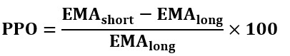Percentage-Price-Oscillator-Formula