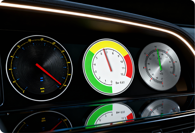 freepik performance gauges dashboard in dark premium tech 27759